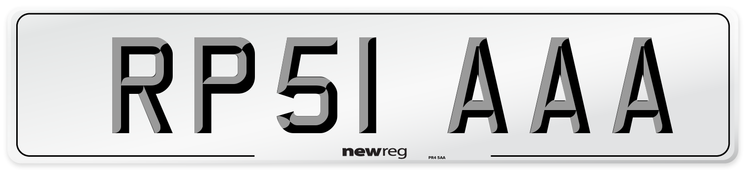 RP51 AAA Number Plate from New Reg